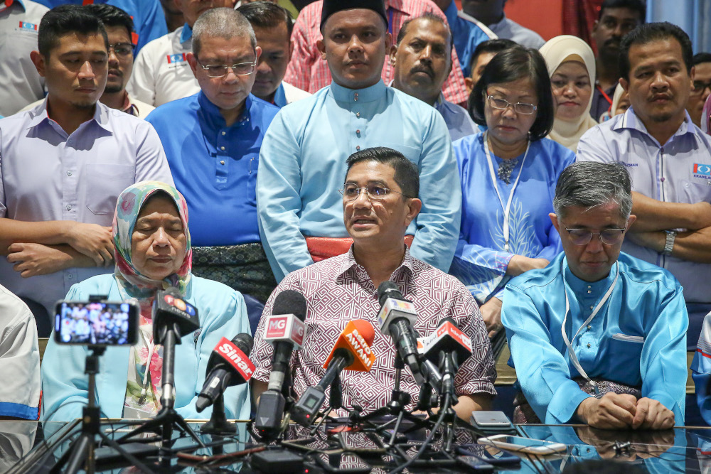 PKR deputy president Datuk Seri Mohamed Azmin Ali speaks during a news conference at AMES Hotel in Melaka December 7, 2019. u00e2u20acu201d Picture by Yusof Mat Isa