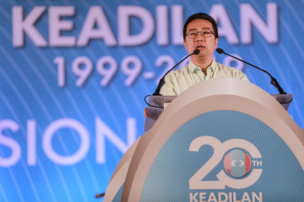 Chang Lih Kang speaks during the 2019 PKR National Congress at MITC in Melaka December 8, 2019. u00e2u20acu201d Picture by Ahmad Zamzahuri