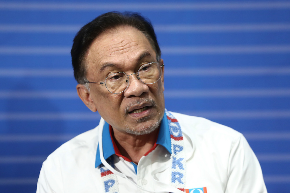 PKR president Datuk Seri Anwar Ibrahim speaks during a press conference after the 2019 PKR National Congress at MITC in Ayeh Keroh, Melaka December 8, 2019. u00e2u20acu201d Picture by Ahmad Zamzahuri