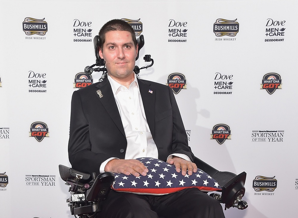 Pete Frates attends the Sportsman of The Year 2014 Ceremony in New York December 9, 2014. u00e2u20acu201d AFP pic