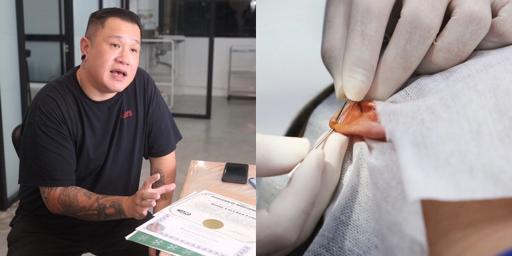 Lai has nearly two decades of experience being a body piercer. u00e2u20acu201d Picture by Choo Choy May