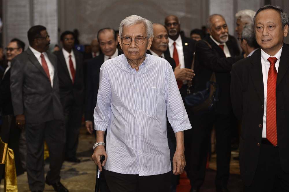 Tun Daim Zainuddin speaks attends the 29th Tunku Abdul Rahman Lecture in Kuala Lumpur December 18, 2019. u00e2u20acu2022 Picture by Miera Zulyana