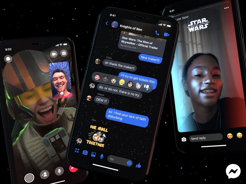 Facebook announces Star Wars-themed Messenger features. u00e2u20acu201d AFP pic