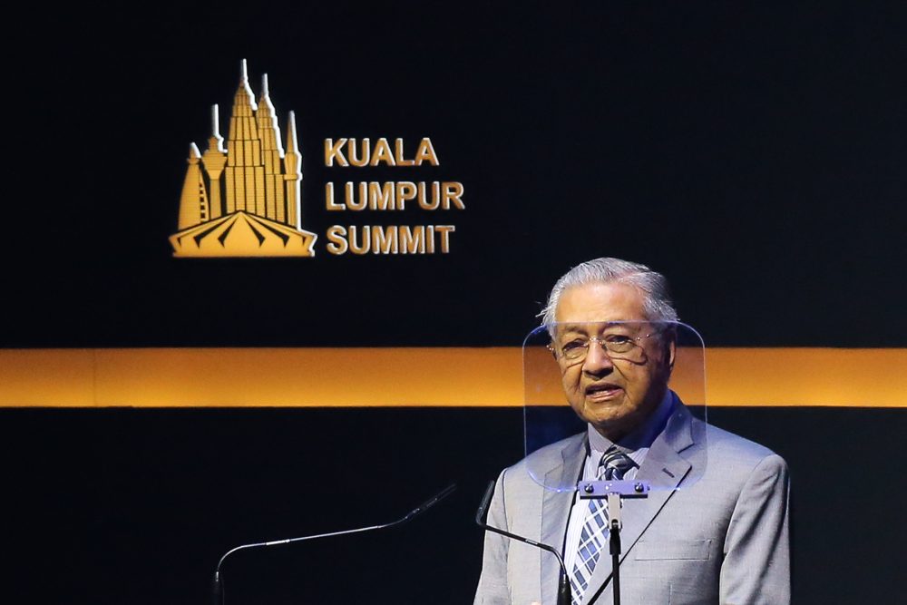 Prime Minister Tun Dr Mahathir Mohamad speaks at the Kuala Lumpur Summit 2019 in Kuala Lumpur December 21, 2019. u00e2u20acu2022 Picture by Miera Zulyana