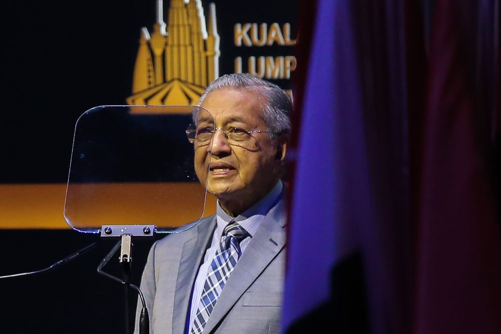 Prime Minister Tun Dr Mahathir Mohamad speaks at the Kuala Lumpur Summit 2019 in Kuala Lumpur December 21, 2019. u00e2u20acu2022 Picture by Miera Zulyana