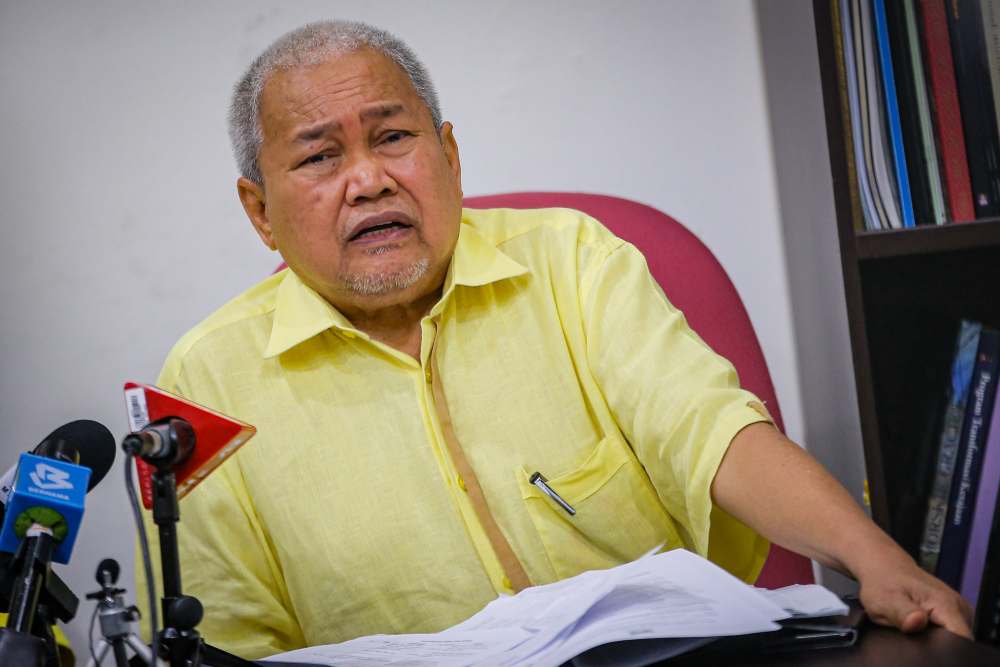 Putra President Datuk Ibrahim Ali  speaks during a press conference in Kuala Lumpur December 26, 2019. u00e2u20acu2022 Picture by Hari Anggara