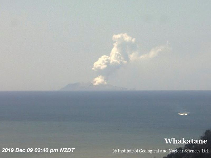 Smoke bellows from Whakaari, also known as White Island, volcano as it erupts in New Zealand, December 9, 2019, in this image obtained via social media. u00e2u20acu201d Reuters pic