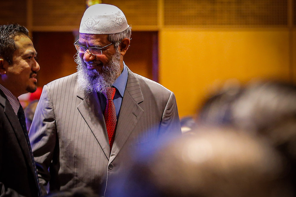 Dr Zakir Naik attends the Kuala Lumpur Summit 2019 in Kuala Lumpur December 19, 2019. u00e2u20acu201d Picture by Hari Anggara