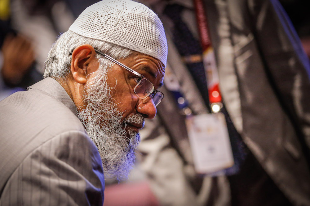 Dr Zakir Naik attends the Kuala Lumpur Summit 2019 in Kuala Lumpur December 19, 2019. u00e2u20acu201d Picture by Hari Anggara