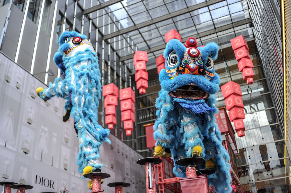 Lion dancers perform at Pavilion Kuala Lumpur January 8, 2020, ahead of the Lunar New Year that will be celebrated on January 25 and 26 in Malaysia. u00e2u20acu201d Picture by Shafwan Zaidon