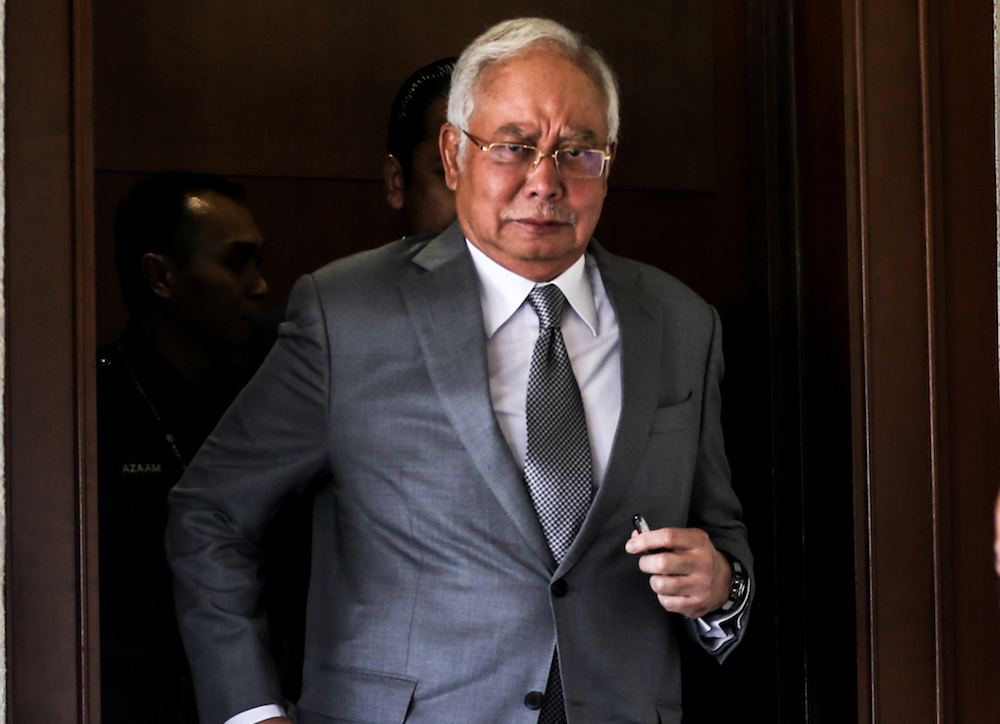 Former prime minister Datuk Seri Najib Razak is pictured at the Kuala Lumpur High Court January 8, 2020. u00e2u20acu201d Picture by Firdaus Latif