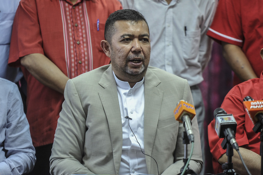 Parti Pribumi Bersatu Malaysia secretary-general, Datuk Marzuki Yahya, speaks to media during a press conference at the party headquarters in Petaling Jaya January 8, 2020. u00e2u20acu201d Picture by Shafwan Zaidon