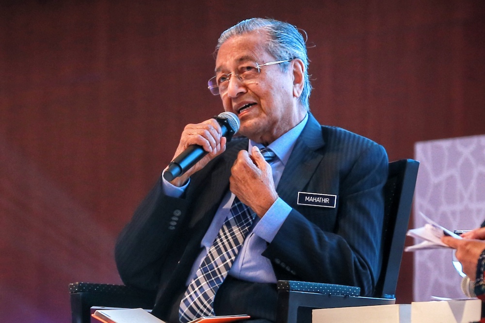 Prime Minister Tun Dr Mahathir Mohamad answers questions during the Bank Rakyat 2019 National Conference on Integrity in Kuala Lumpur January 14, 2020. u00e2u20acu201d Picture by Ahmad Zamzahuri