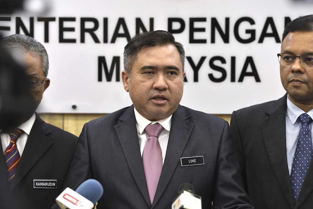 Transport Minister Anthony Loke speaks during a press conference at the Transport Ministry in Putrajaya January 29, 2020. u00e2u20acu201d Picture by Miera Zulyana