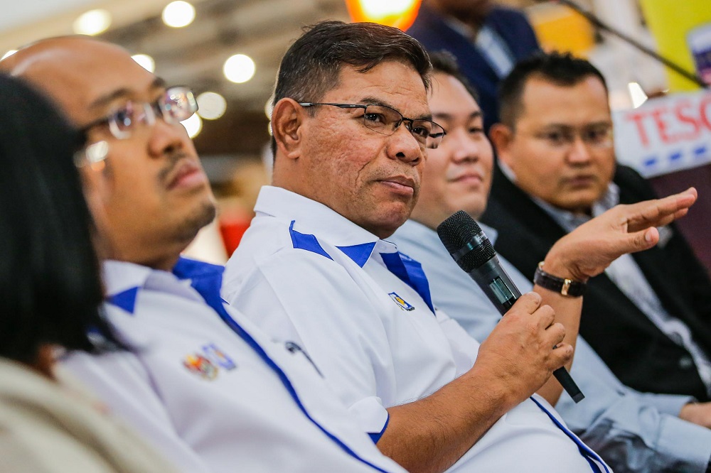 Domestic Trade and Consumer Affairs Minister Datuk Seri Saifuddin Nasution Ismail speaks after the launch of the Buy Malaysian Products Campaign at Tesco Extra Kajang January 30, 2020. u00e2u20acu201d Picture by Hari Anggara