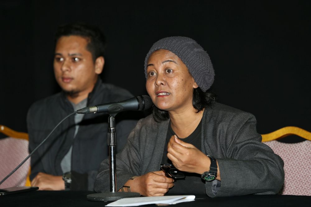 Gabung founder Ellie Suriaty Omar speaks during a press conference at Dewan Bahasa dan Pustaka, Kuala Lumpur January 10, 2020.u00e2u20acu2022 Picture by Choo Choy May