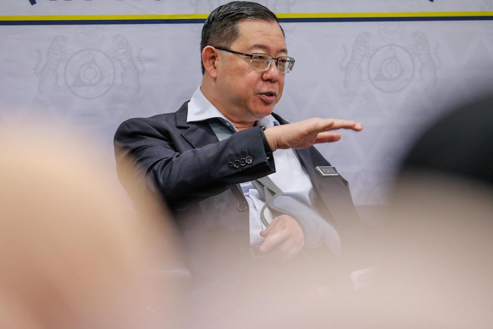 Finance Minister Lim Guan Eng speaks to reporters at the WPKL Customs Complex in Kelana Jaya January 9, 2020. u00e2u20acu201d Picture by Hari Anggara