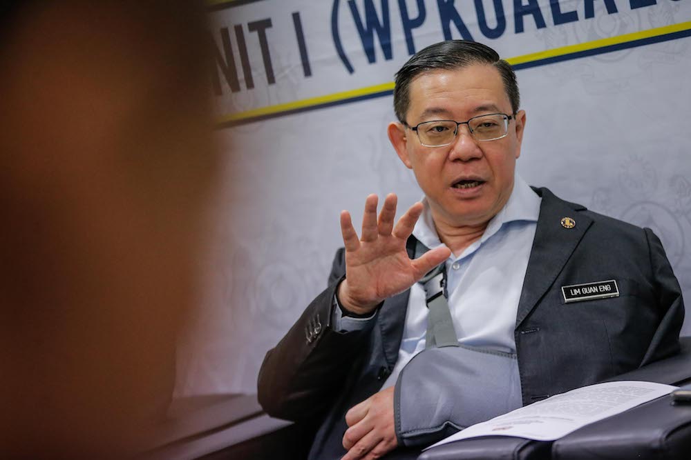 Finance Minister Lim Guan Eng speaks to reporters at the WPKL Customs Complex in Kelana Jaya January 9, 2020. u00e2u20acu201d Picture by Hari Anggara