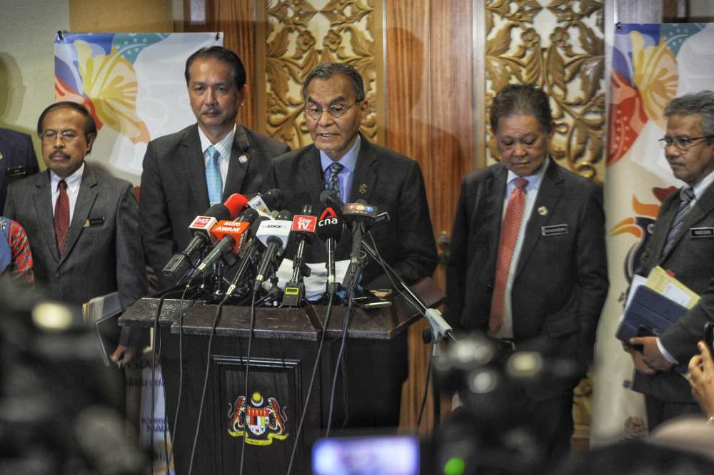 Health Minister Datuk Seri Dzulkefly Ahmad speaks to media after the special meeting and briefing session in Putrajaya January 28, 2020. u00e2u20acu2022 Picture by Shafwan Zaidon