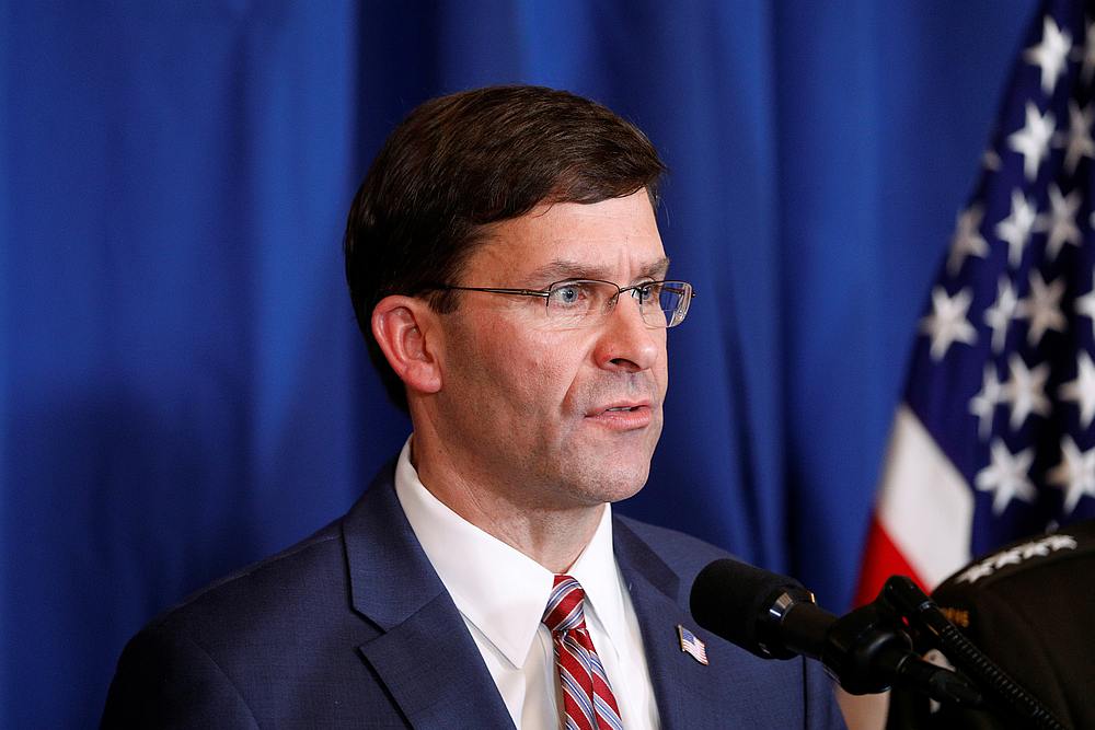 US Defense Secretary Mark Esper speaks about airstrikes by the US military in Iraq and Syria, at the Mar-a-Lago resort in Palm Beach, Florida December 29, 2019. u00e2u20acu201d Reuters pic