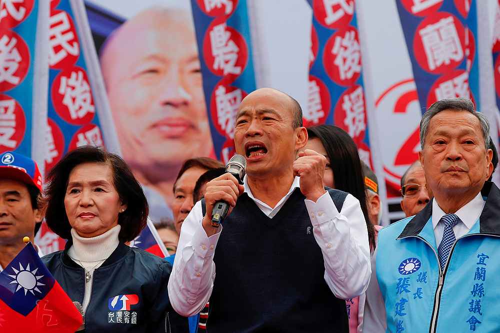 Opposition Nationalist Kuomintang Party (KMT) candidate Han Kuo-yu speaks during an election campaign in Yilan, Taiwan January 7, 2020. u00e2u20acu201d Reuters pic