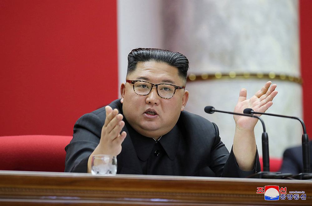 North Korean leader Kim Jong-un at a plenary meeting of the Central Committee of the Workers' Party of Korea (WPK) in this undated photo released December 31, 2019. u00e2u20acu201d KCNA pic via Reuters