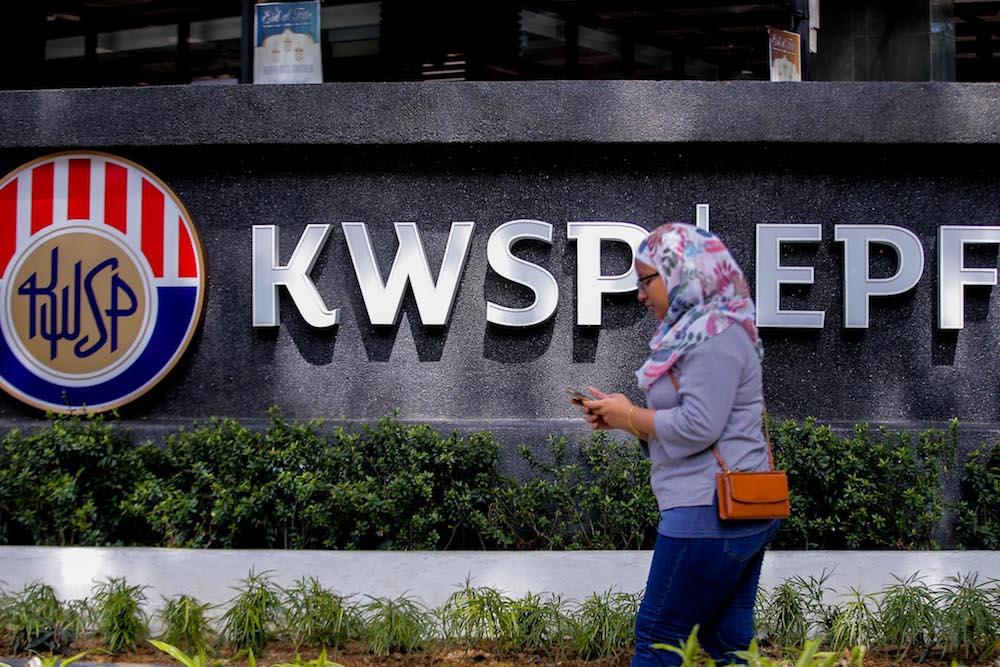 The Employees Provident Fund (EPF) logo is seen at its headquarters on Jalan Raja Laut January 22, 2020. u00e2u20acu201d Picture by Hari Anggara