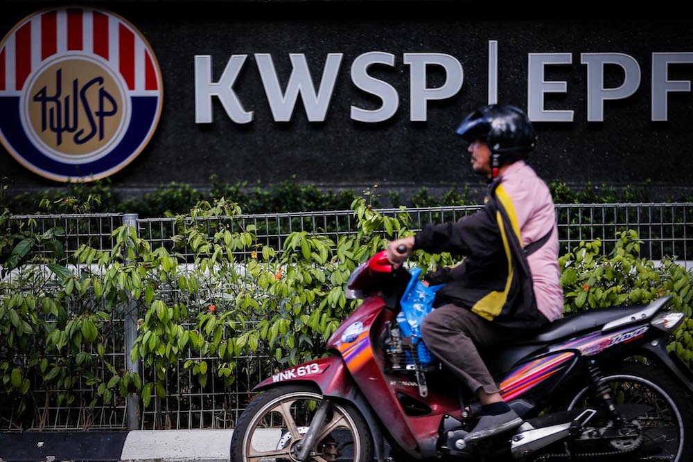 The Employees Provident Fund (EPF) logo is seen at its headquarters on Jalan Raja Laut January 22, 2020. u00e2u20acu201d Picture by Hari Anggara