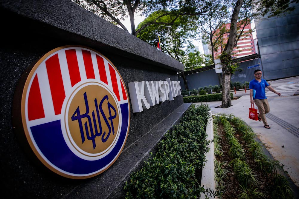 The Employees Provident Fund (EPF) logo is seen at its headquarters on Jalan Raja Laut January 22, 2020. u00e2u20acu201d Picture by Hari Anggara