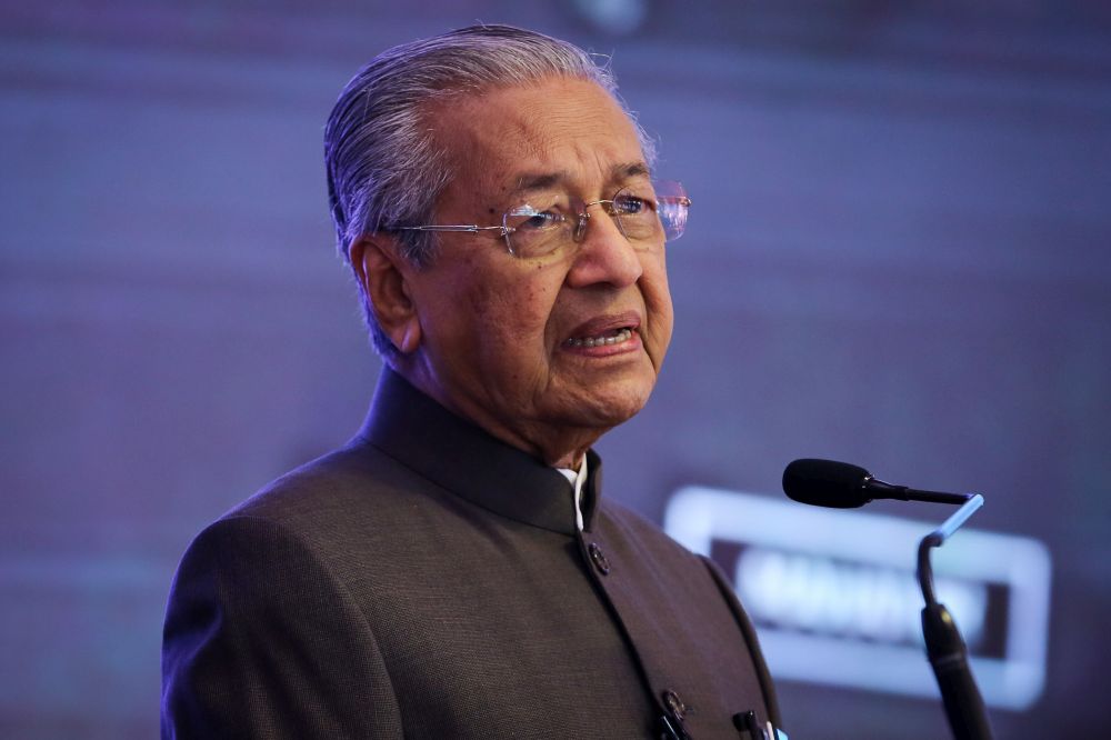 Prime Minister Tun Dr Mahathir Mohamad speaks at Tenaga Nasional Berhad's headquarters in Kuala Lumpur January 16, 2020. u00e2u20acu201d Picture by Yusof Mat Isa