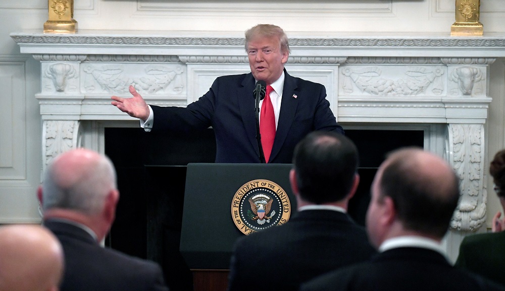 US President Donald Trump makes remarks during the White House Business Session with the nationu00e2u20acu2122s governors in the State Dining Room of the White House February 10, 2020. u00e2u20acu201d Reuters pic