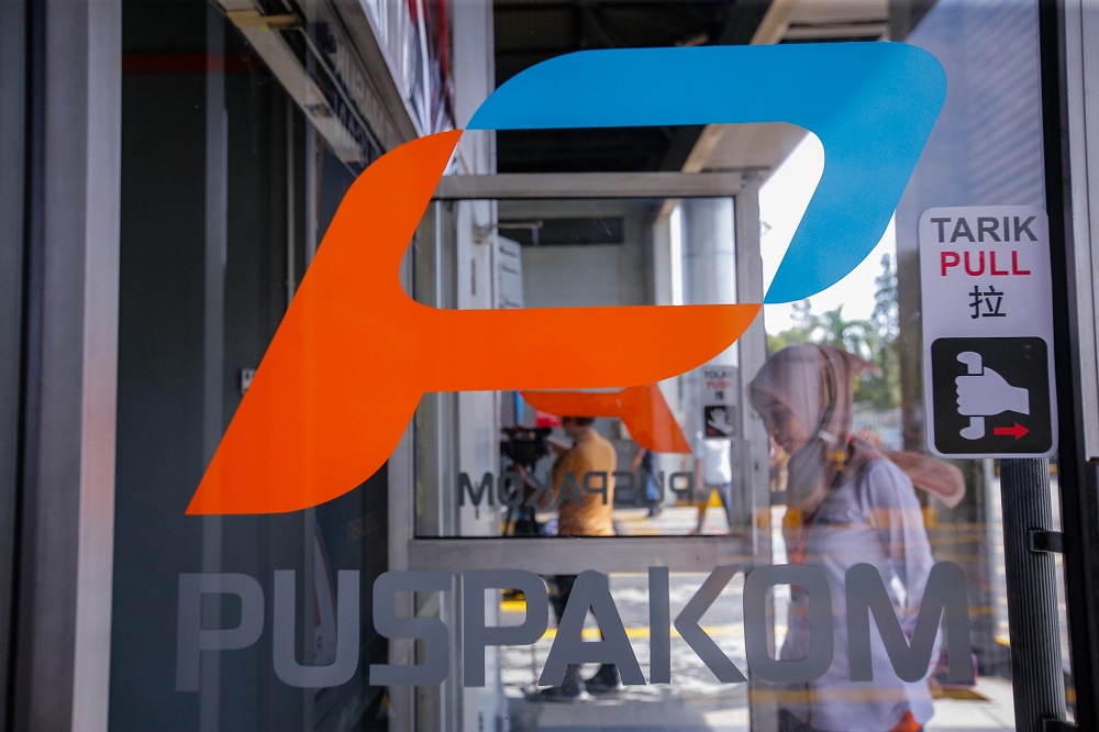 The Puspakom logo is seen at the entrance of the Wangsa Maju Puspakom branch in Kuala Lumpur February 7, 2020. u00e2u20acu201d Picture by Hari Anggara