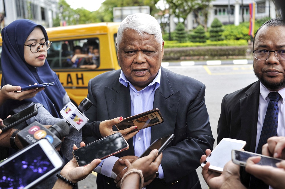 Datuk Mohd Tamrin Abdul Ghafar speaks to the media after giving his statement at Bukit Aman in Kuala Lumpur February 10, 2020. u00e2u20acu201d Picture by Shafwan Zaidon