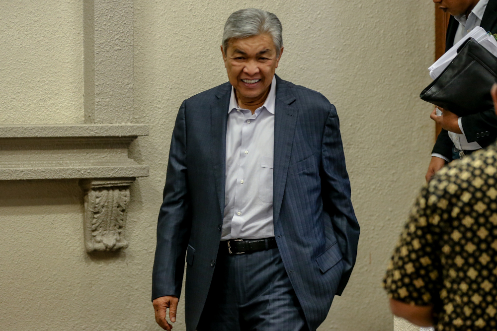 Datuk Seri Ahmad Zahid Hamidi is pictured at the Kuala Lumpur High Court February 11, 2020. u00e2u20acu201d Picture by Firdaus Latif