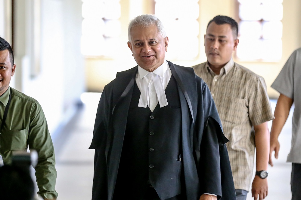 Attorney General Tan Sri Tommy Thomas is pictured at the Kuala Lumpur High Court February 17, 2020. u00e2u20acu201d Picture by Firdaus Latif