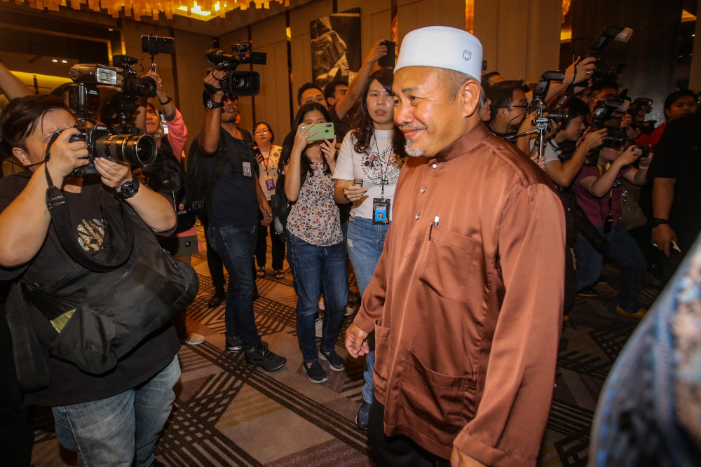 Tuan Ibrahim Tuan Man arrives at the Sheraton Hotel in Petaling Jaya February 23, 2020. u00e2u20acu201d Picture by Hari Anggara