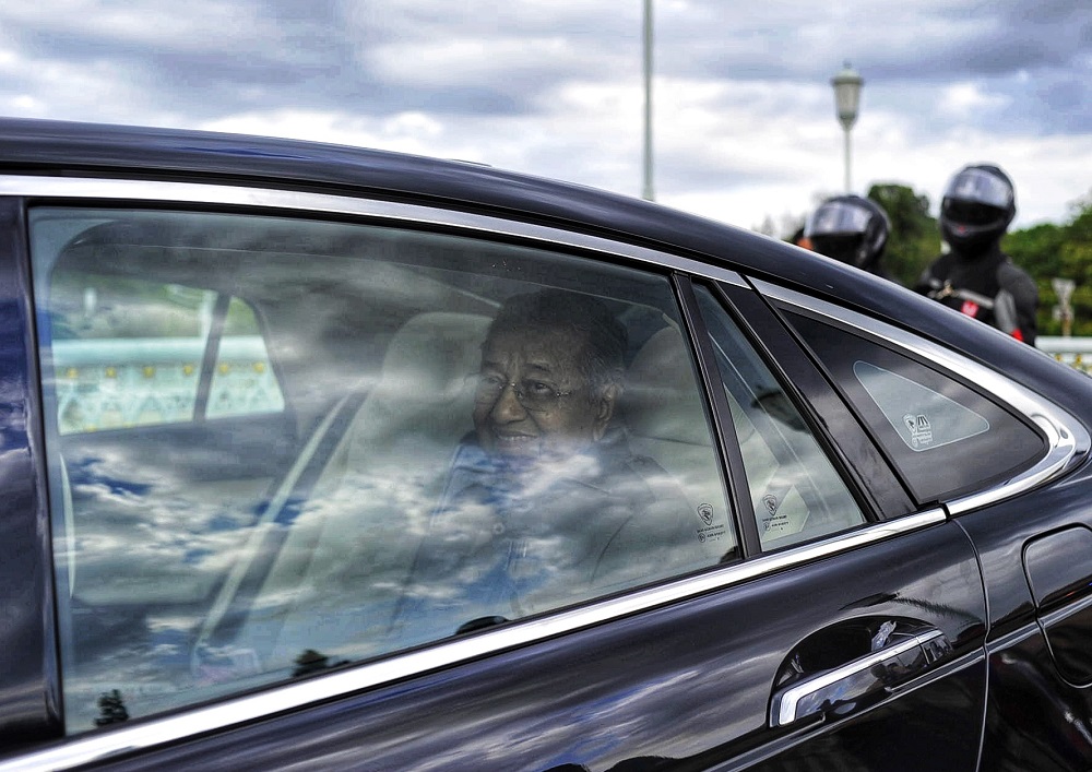 Interim Prime Minister Tun Dr Mahathir Mohamad leaves the Perdana Putra building in Putrajaya February 25, 2020. u00e2u20acu201d Picture by Shafwan Zaidon  