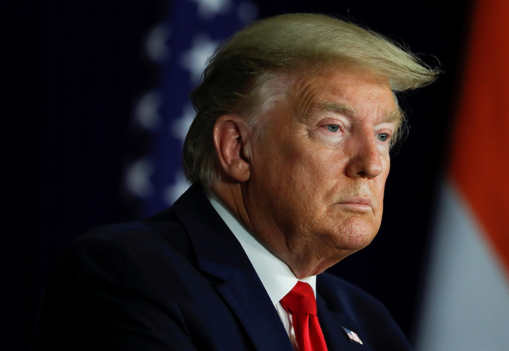 US President Donald Trump looks on during a news conference in New Delhi February 25, 2020. u00e2u20acu201d Reuters pic