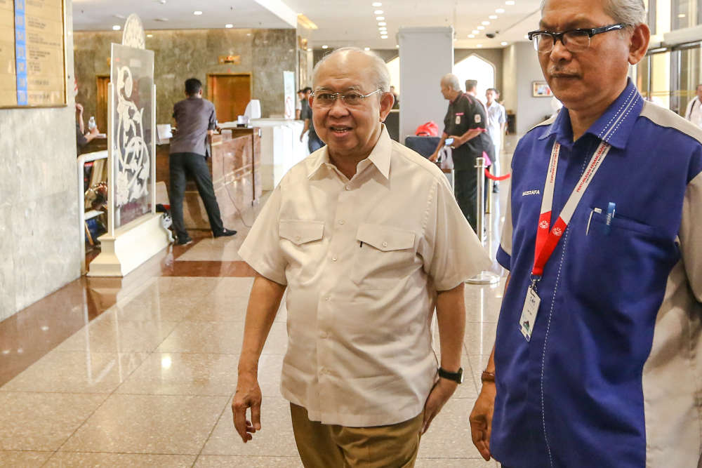 Umno advisory council chairman Tengku Razaleigh Hamzah is pictured at the partyu00e2u20acu2122s headquarters in Kuala Lumpur February 27, 2020. u00e2u20acu201d Picture by Firdaus Latif