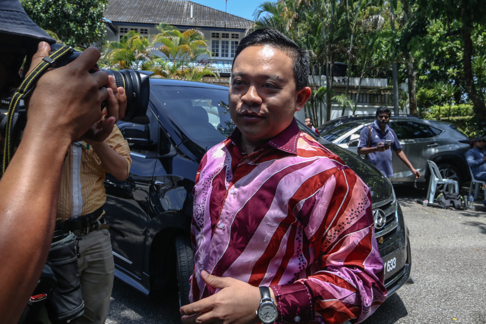 Bersatu supreme council member Wan Saiful Wan Jan is pictured in front of Tan Sri Muyhiddin Yassinu00e2u20acu2122s house in Bukit Damansara February 29, 2020. u00e2u20acu201d Picture by Firdaus Latif