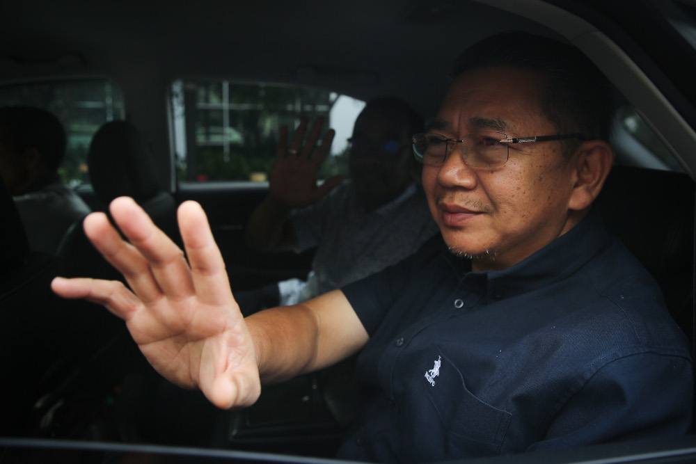 Datuk Seri Salahuddin Ayub arrives at the Yayasan Al-Bukhary in Kuala Lumpur February 29, 2020. u00e2u20acu201d Picture by Yusof Mat Isa