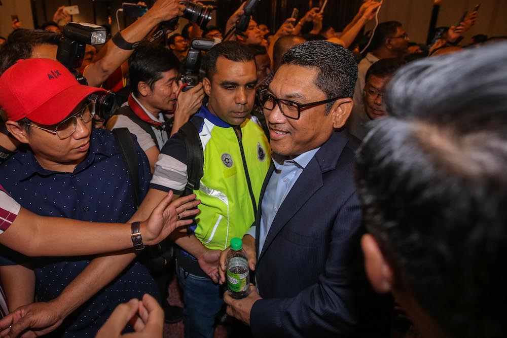 Perak Mentri Besar, Datuk Seri Ahmad Faizal Azumu arrives at Sheraton Hotel, February 23, 2020. u00e2u20acu201d Picture by Hari Anggara