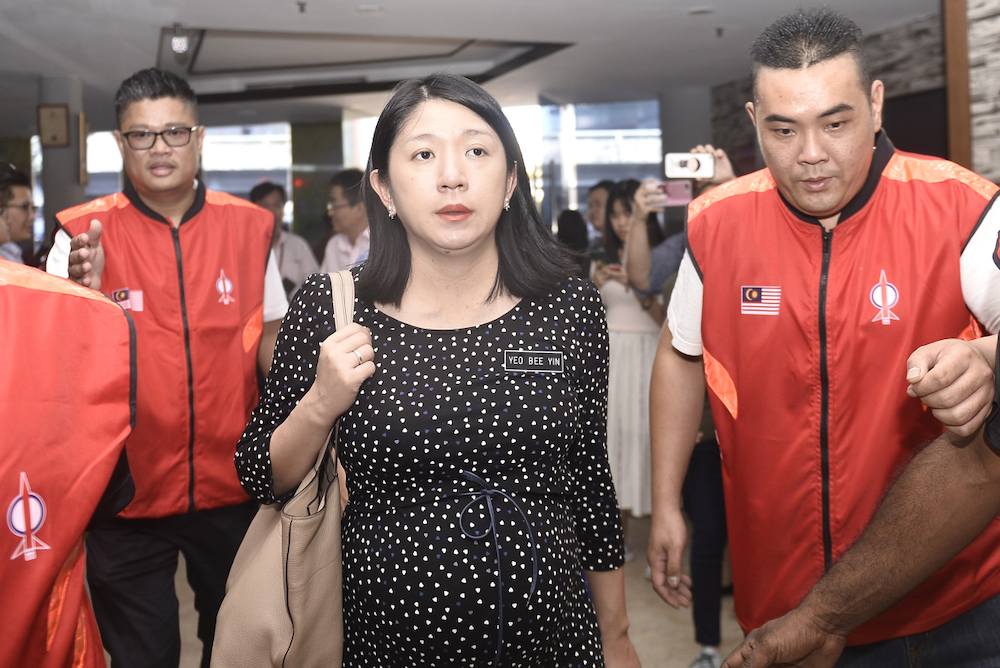 Yeo Bee Yin arrives for the DAP meeting at the DAP headquarters, February 24,2020. u00e2u20acu201d Picture by Miera Zulyana