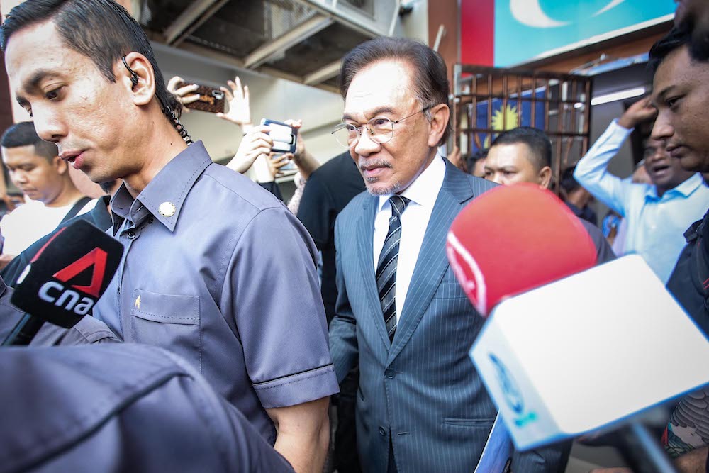 PKR President, Datuk Seri Anwar Ibrahim leaving the PKR headquarters in Petaling Jaya February 24, 2020. u00e2u20acu201d Picture by Hari Anggara