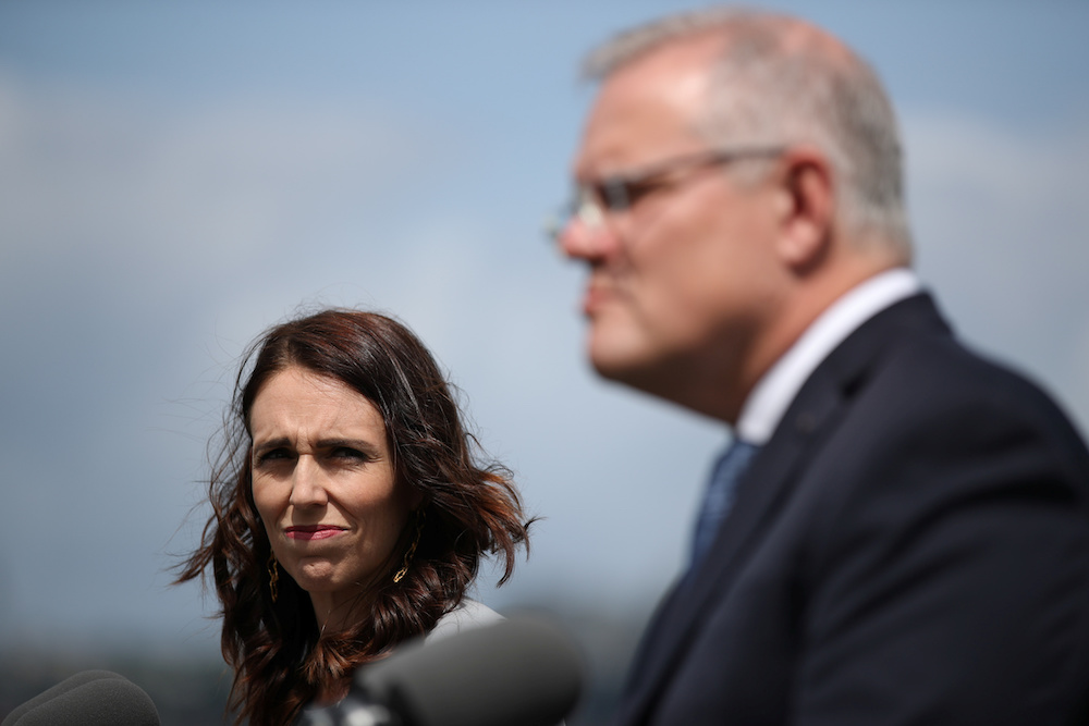 New Zealand Prime Minister Jacinda Ardern and Australian Prime Minister Scott Morrison hold a joint press conference at Admiralty House in Sydney February 28, 2020. u00e2u20acu201d Reuters pic