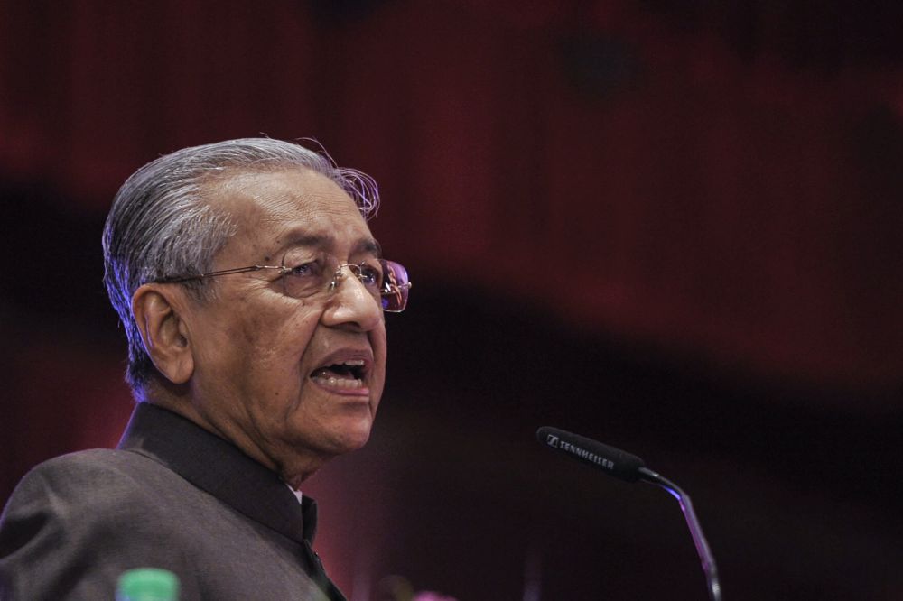 Prime Minister Tun Dr Mahathir Mohamad delivers his speech during the launch of the National Anti-Drug Month in Putrajaya, February 18, 2020. u00e2u20acu201d Picture by Shafwan Zaidon