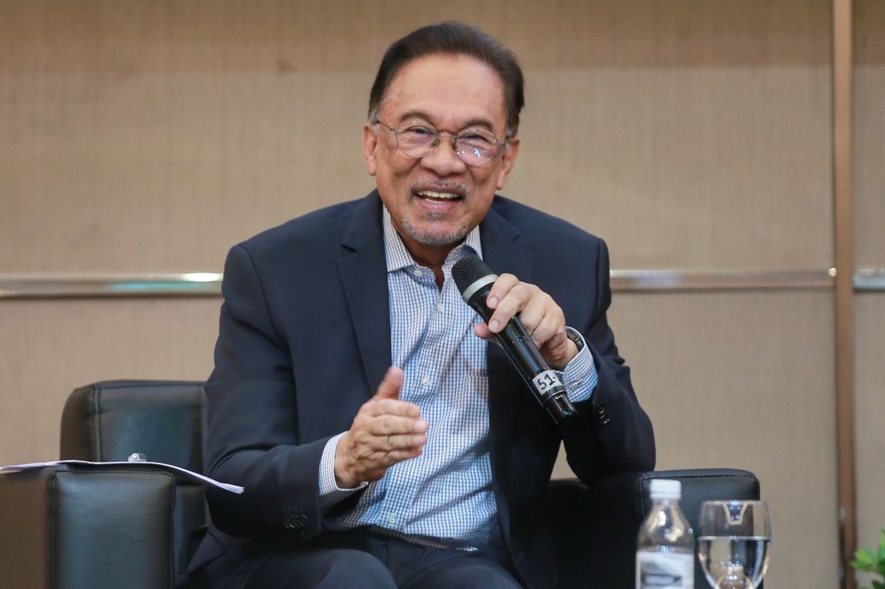 Datuk Seri Anwar Ibrahim speaks during a symposium in Bangsar South February 20, 2020. u00e2u20acu2022 Picture by Ahmad Zamzahuri