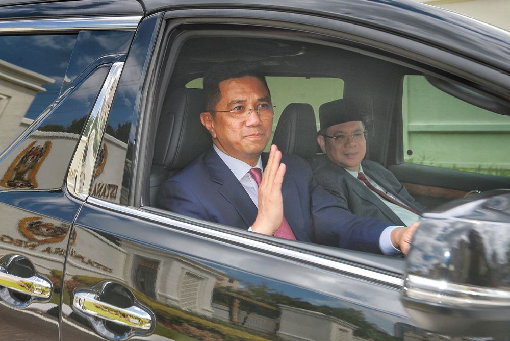 Datuk Seri Mohamed Azmin Ali is seen leaving Istana Negara February 26, 2020. u00e2u20acu201d Picture by Ahmad Zamzahuri