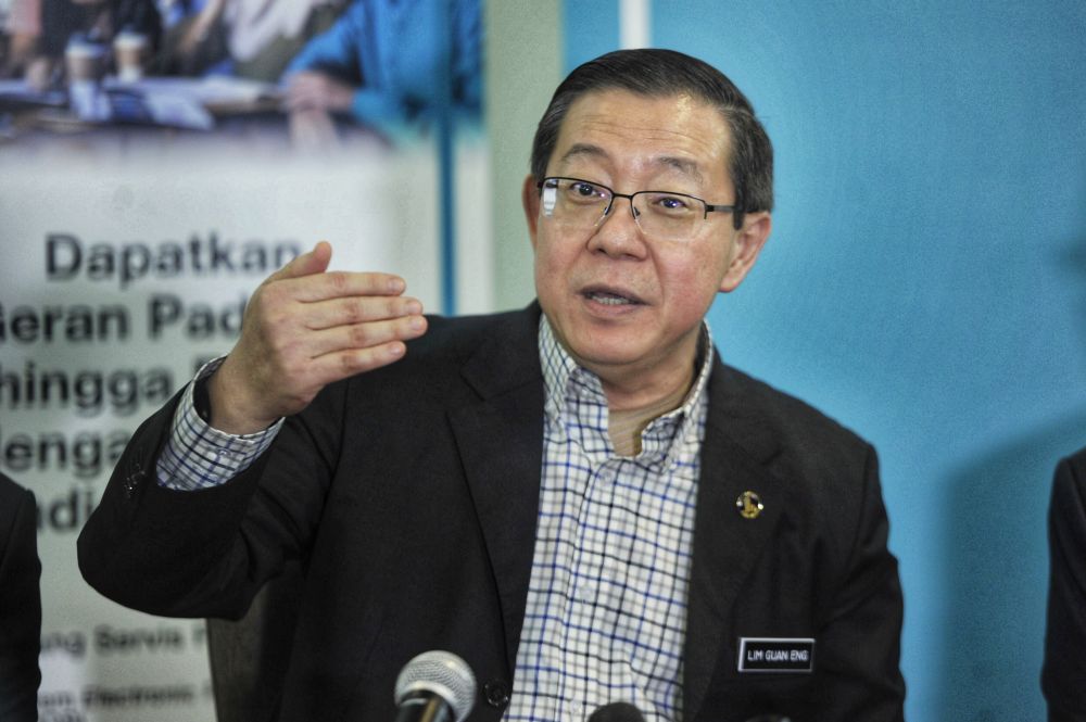 Finance Minister Lim Guan Eng addresses reporters during a media conference in Cyberjaya February 17, 2020. u00e2u20acu201d Picture by Shafwan Zaidon