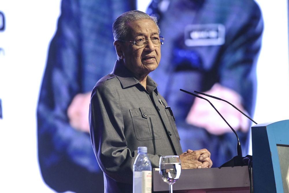 Prime Minister Tun Dr Mahathir Mohamad delivers his keynote address during the launch of the National Reading Decade at Universiti Kebangsaan Malaysia, Bangi February 13, 2020. u00e2u20acu2022 Picture by Shafwan Zaidon